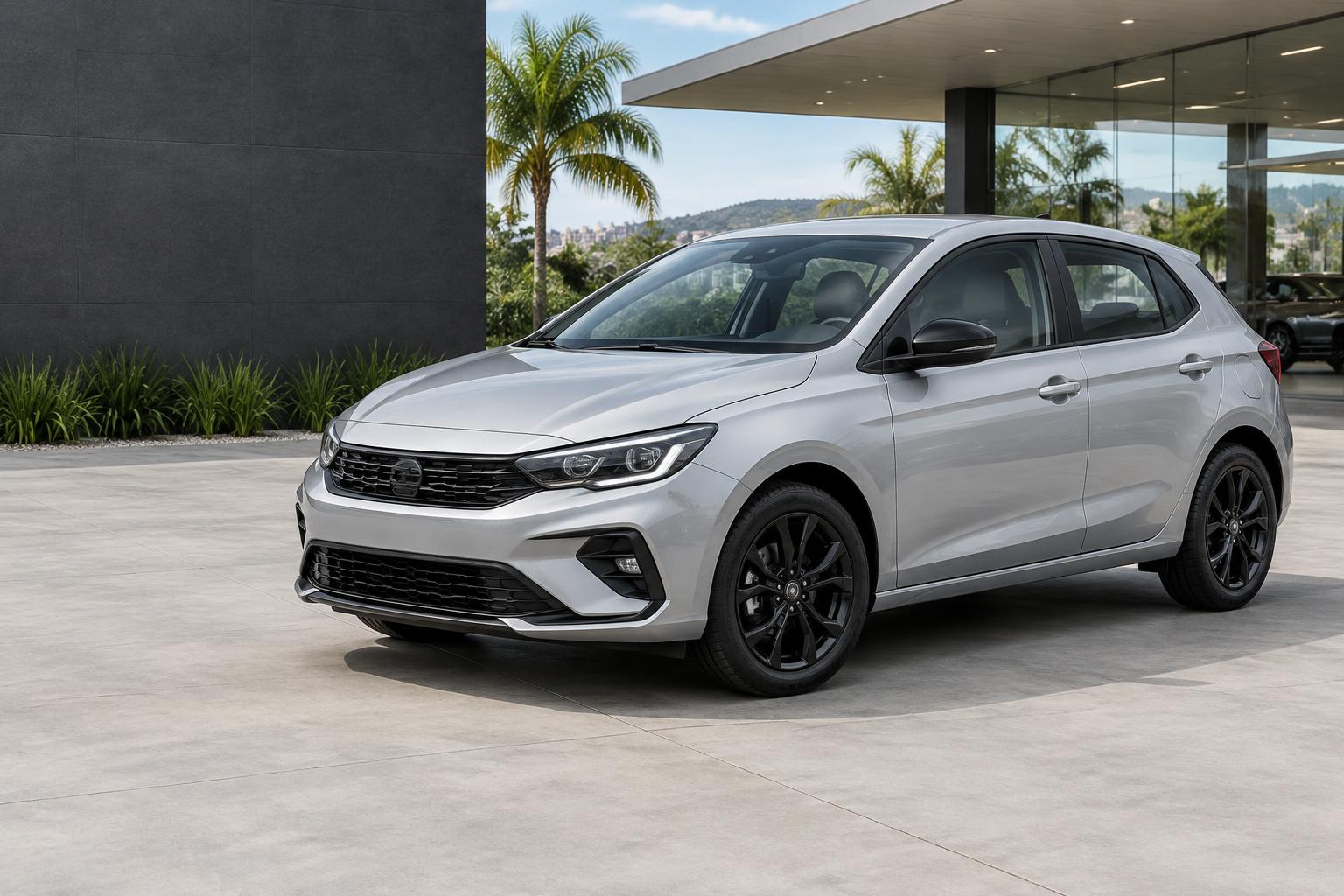 Carro compacto prata